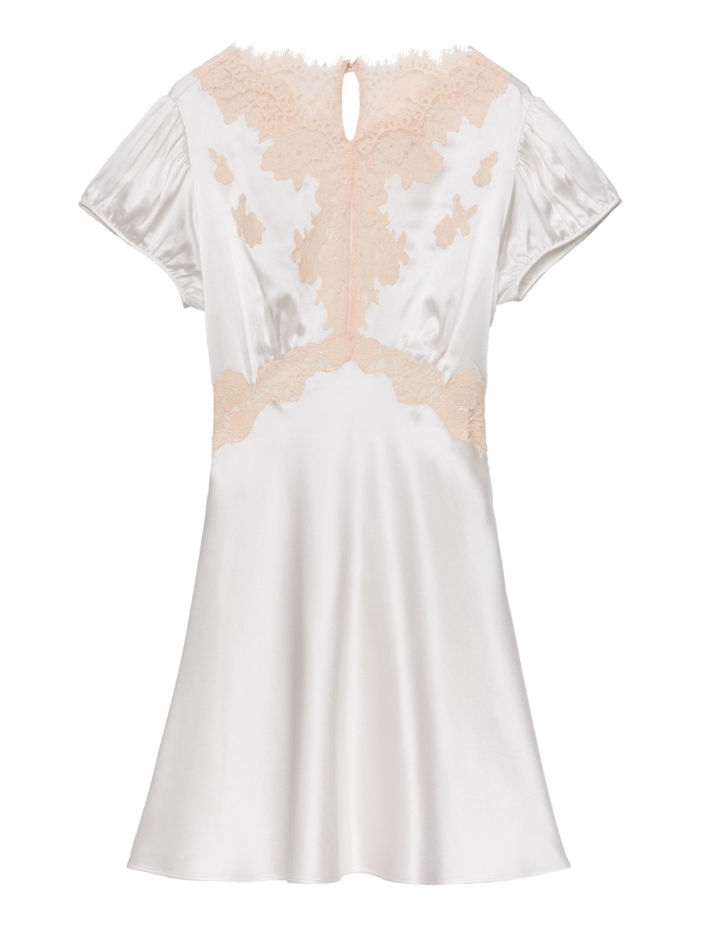 Doen Junia Silk Mini Dress with Lace Salt